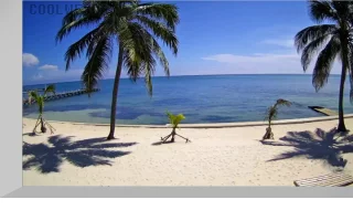 Webcam on Ambergris Cay island beach, Belize