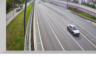 Webcam on Bagration Avenue — view toward the center of Moscow