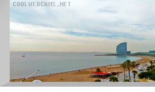 Barceloneta beach webcam, Barcelona