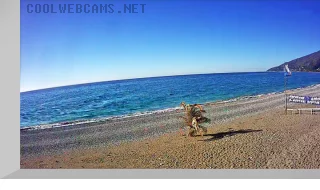 Webcam on the «Chelyuskintsev» resort beach in Gagra