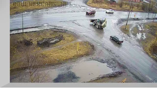Crossroads Komsomolskaya and October highway