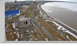 Ob River embankment webcam