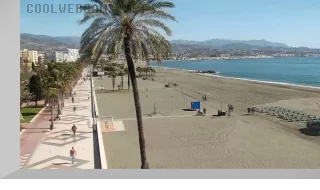Webcam overlooking the promenade and beach in Torre del Mar, Spain