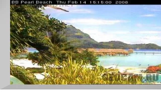 Perl beach webcam, Bora Bora island