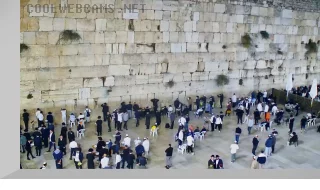 Close-up Western Wall Webcam in Jerusalem, Israel