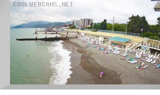 Webcam on the beach of the sanatorium «Znanie», Adler, Sochi